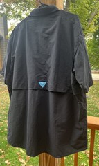 Tuna Mens Sz 2XL Soild Black Vented Short Sleeved Fishing Shirt