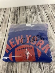 Port and company long sleeve New York Football shirt blue medium sweatshirt