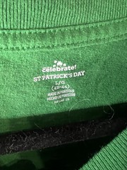 Mens Green Lucky Short Sleeve T-Shirt St. Patricks Day Sz Large42/44