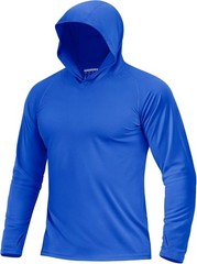 Men’s UPF 50+ Sun Protection Hoodie Lightweight Long Sleeve Fishing Hiking Shirt