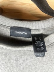 Claiborne Men’s XL Gray Ribbed Knit Solid Crew Neck Short Sleeve T-Shirt
