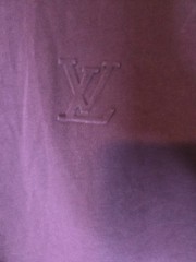 Louis Vuitton Purple LV Logo Cotton Knit Crewneck Short Sleeve T-Shirt Medium