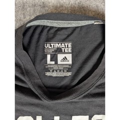 Adidas Ultimate Tee Mens Black College Graphic Climalite Performance Shirt L