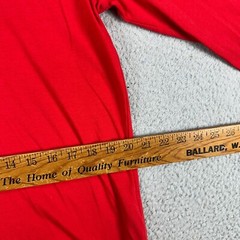 Under Armour Men Hoodie Tee T-Shirt Medium Red Graphic Print Stretch Long Sleeve