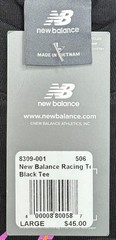 New Balance Racing Team Graphic T-Shirt Men’s Large Black 9060 Built to Run NWT
