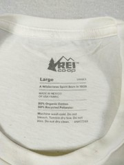 REI Co-op Shirt Mens Large White Retro Opt Outside Graphic Long Sleeve Tagless