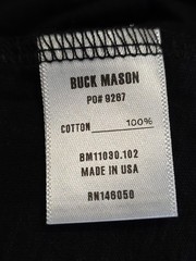 NEW Buck Mason Black Slub Modern Classic Essential Short Sleeve Tshirt Small