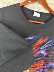 VTG Cal Cru T-Shirt Mens XL Black Desert Sunset Wolf Cactus Graphic Habitat XCIV