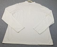 Kuyigo Henley Shirt Men’s 2XL XXL White Long Sleeves Band Collar Stretch Casual