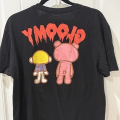 Gloomy Bear Graphic T-Shirt Black Anime Horror Tee Size L