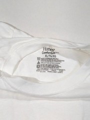 Hanes ComfortSoft Mens White Crewneck T-Shirts XL 100% Cotton Set Of 2 NWOT