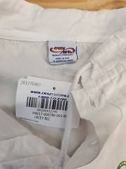 Crazy Shirts White Graphic Long Sleeve Pullover Jacket Shirt Mens Medium NWT