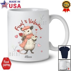 Custom Name Feral And Valentine; Lovely Pink Opossum Hearts; Trash Animal Shirt