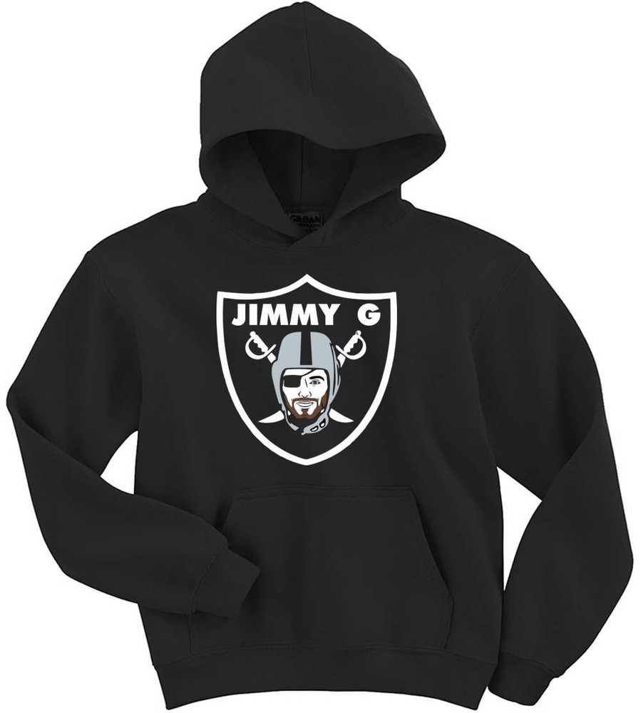 Jimmy Garoppolo Las Vegas Raiders Logo CREW HOODED SWEATSHIRT