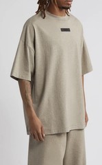 FEAR OF GOD FOG Essentials Oversized LOGO Appliqué HOMESTEAD Heather T-Shirt XXL