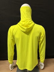 Hoodie Face Mask Long Sleeve T- Shirt 100% Polyester Material for UV Protection