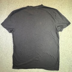 Claiborne Mens XXL Slim Fit Stretch Henley T-Shirt Black Short Sleeve Stripe