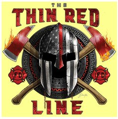 T-SHIRT-FIREFIGHTER-THIN RED LINE