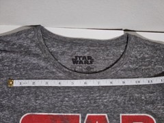 Star Wars Fighter Chasing X Wing Gray And Red Distressed T Shirt Size LG