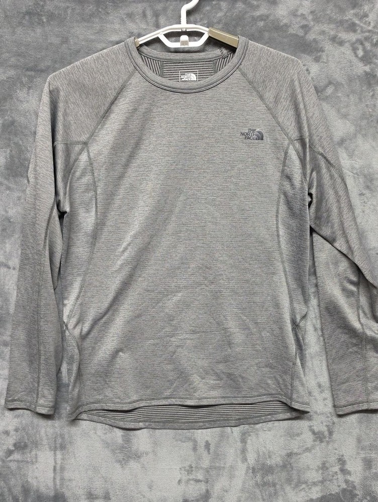 The North Face Men’s Long-Sleeve Crew Fleece Light Gray sz Large
