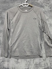 The North Face Men’s Long-Sleeve Crew Fleece Light Gray sz Large