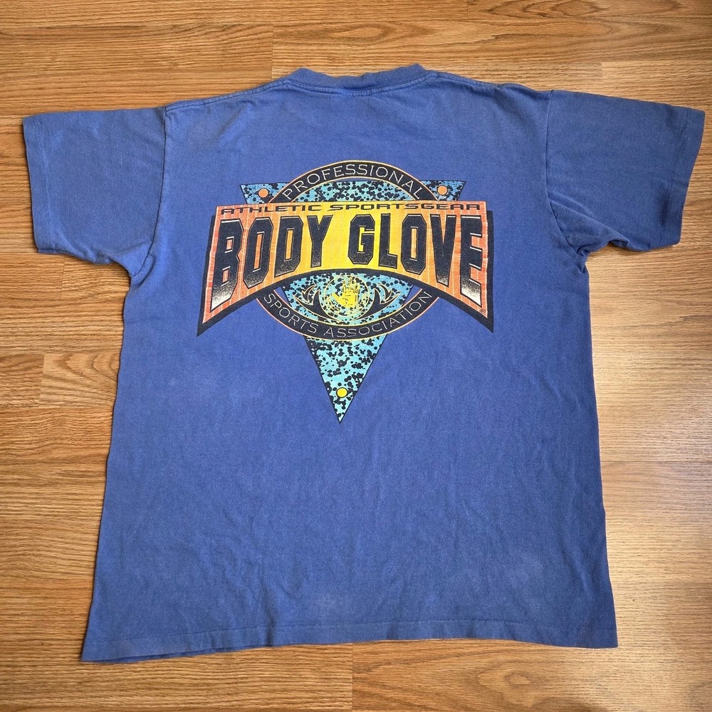 Body Glove Vintage 90s T-Shirt Men’s L Single Stitch Beach Grunge 90s Blue USA