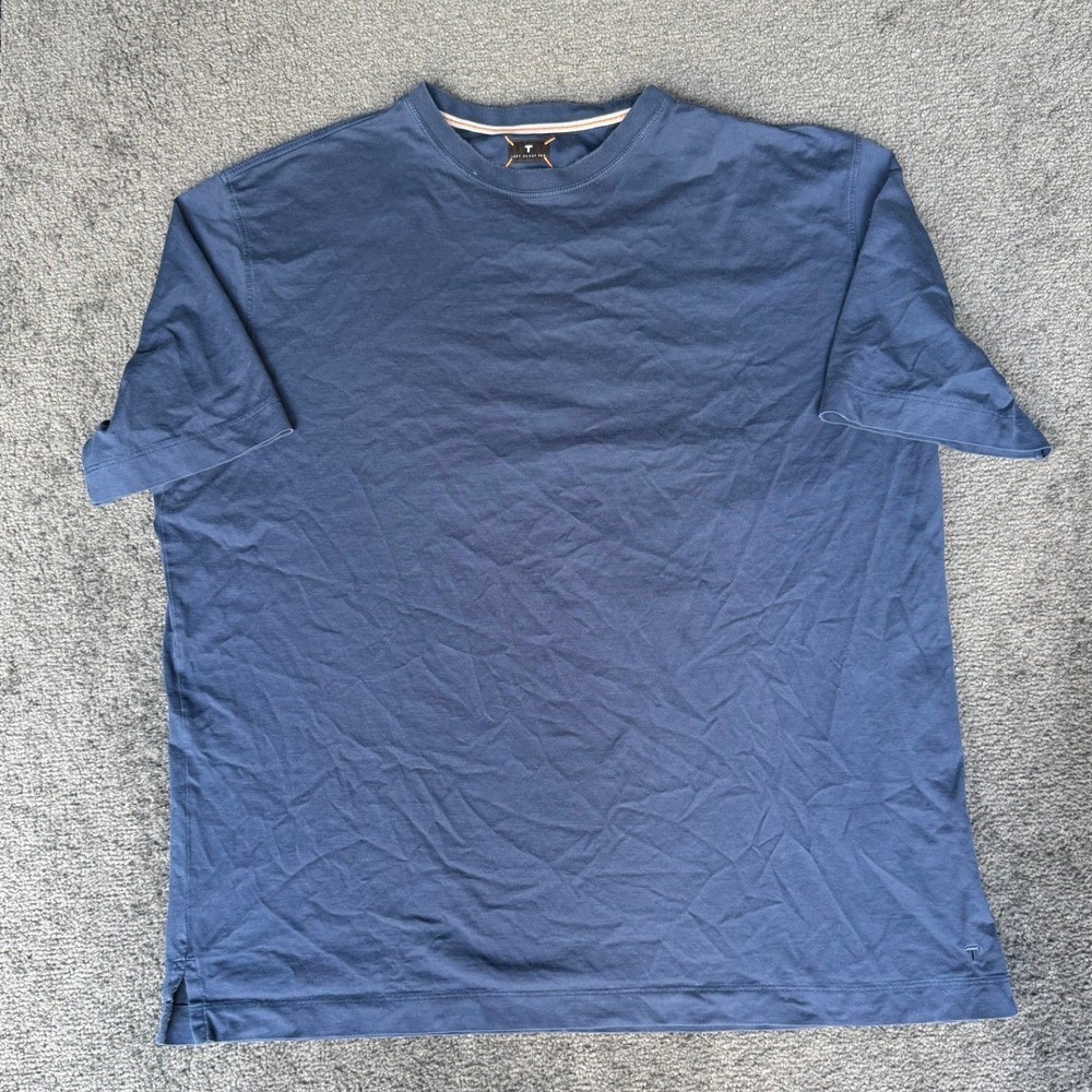 Left Coast Tee Mens XL Navy Blue 100% Pima Cotton Short Sleeve Crewneck T-Shirt