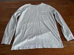 Ivory Ella Long Sleeve Shirt Elephant Graphic Blue Adult Unisex Medium