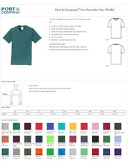 Port & Company Men’s Shprt Sleeve Crew Neck Fan Favorite Cotton T-Shirt PC450