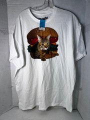 Neff Men’s Burger Cat T-Shirt White XL new With Tag