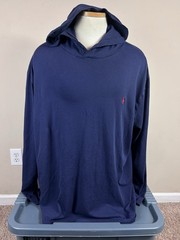 Polo Ralph Lauren Long Sleeve Hoodie Blue Shirt Men’s Size 2XB Big & Tall