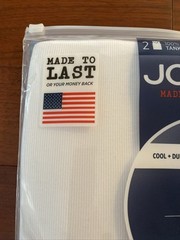 4 Pack Jockey Men’s 100% Cotton Tanks Made in America Size Small New