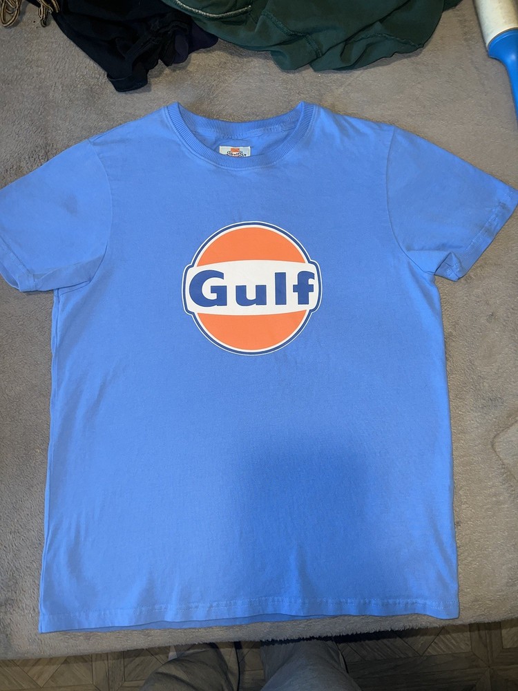 Grand Prix Originals Gulf Oil Blue Shirt Fits As Medium