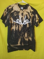 Angry Eyes bleached Tee Sz M. From Gildan Ultra Cotton. *See Note In Description