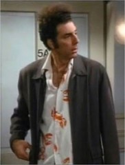 Seinfeld Cosmo Kramer Lobster Cabana Vacation Button Down Shirt White