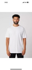 6 Pc 5xL White Cotton Heritage Premium Short Sleeve Vneck- T-Shirt 100% Cotton
