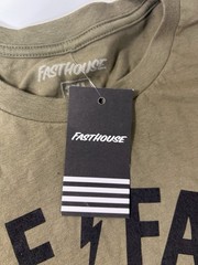 NWT Fasthouse 3XL XXXL Live Fast Die Happy Motorcycle Tee Military Green T shirt