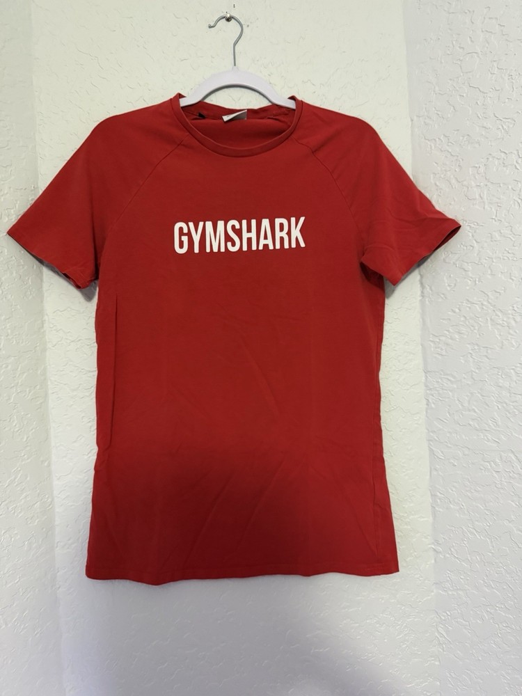 Gymshark Logo Athletic Workout Red T-shirt Adult Unisex Small Lifting