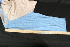 Blade + Blue Made in USA Raglan 3/4 Sleeve Henley Shirt Tri-Blend Mens XL
