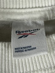 Vintage Reebok Split Fabric Pocket T-Shirt White Ribbed XL Embroidered Logo Tee