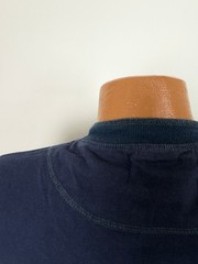 Vintage 90s Henley Shirt Men XXL Minimalist Casual Outdoors Travel Navy Cotton