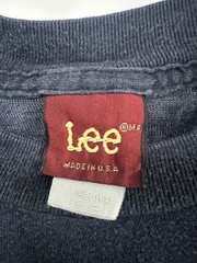 VTG 70s Lee Workwear Denim Jeans Promo Faded Worn Navy T-Shirt Size M