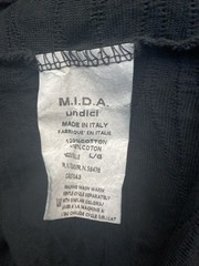 Mida Undici Italy Men’s Large Black Textured T-Shirt Short Sleeve Crew Neck NWT