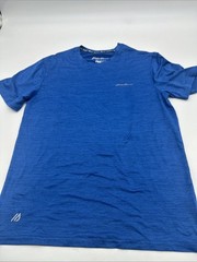 Eddie Bauer T-Shirt Men Small Graphic Print Logo Blue ..#27832