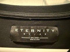 Eternity BC/AD Men’s 2XL Black Fuzzy Embroidered X-Eyed Teddy Bear Cotton Tee