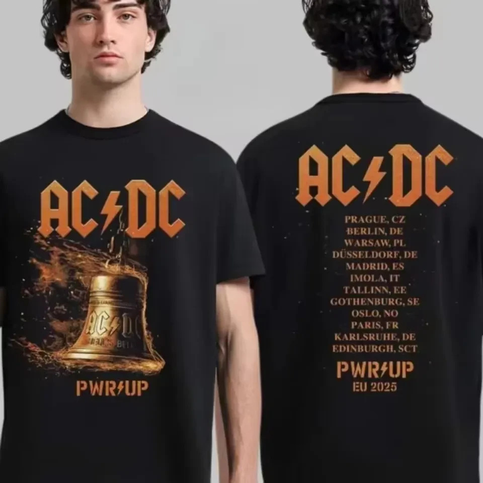 2 Sides AC-DC Back in Black Back in North America PWRUP T-Shirt HN958