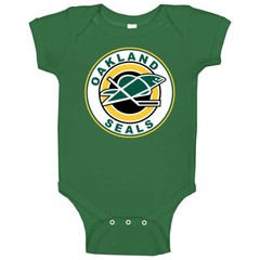 Oakland Seals Retro Hockey Logo Baby One Piece