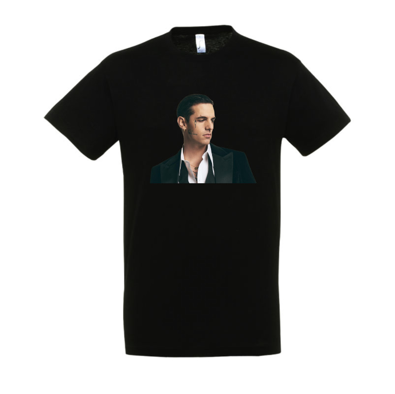 Achille lauro 100% cotton knit t-shirt singer sanremo