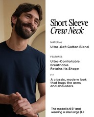 True Classic Mens T-Shirts – Short Sleeve Crew Neck T Shirts for Man, Cotton