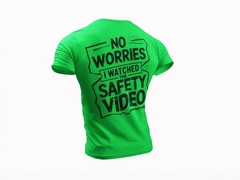 I Watched Safety Video Funny Jobsite Safety Humor Work Graphic T-Shirt Tee